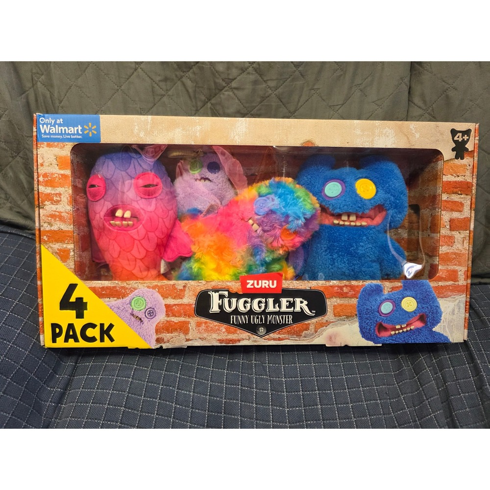 ZURU Fuggler Funny Ugly Monster 4 Pack Plush Toys Walmart Exclusive